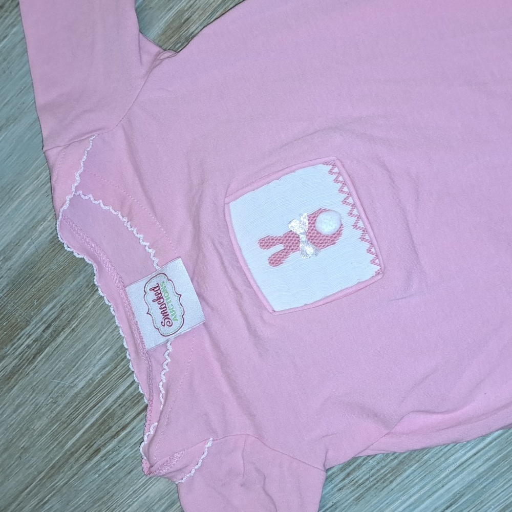Smocked Newborn Easter Bunny Gown